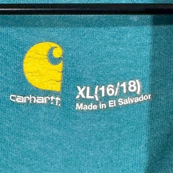 Carhartt Force Women’s XL Quarter Zip Pullover Teal Long Sleeve Workwear Top - Picture 8 of 10
